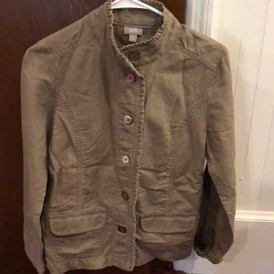 Soft denim-like J-Jill coffee colored jacket